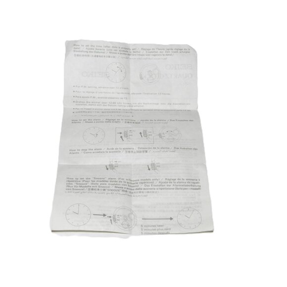 Seiko Alarm Travel Clock Champange Dial Gold Tone Round 76mm QQQ155G No Battery - Picture 12 of 13